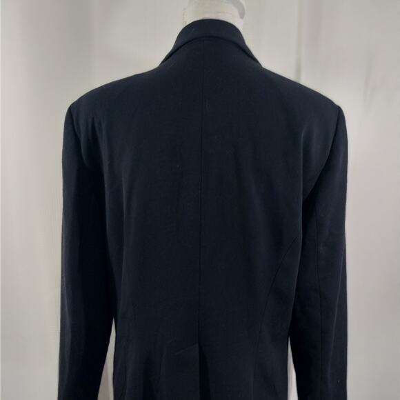 LARRY LEVINE/DRESSBARN! TAILORED BLACK LONG LGTH, DRAPEY & ELEGANT JACKET! SZ 14 - Picture 9 of 14